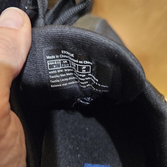 K Easy Spirit Waling Shoes Womens Size 9 Black Leather (Suede) Lace Up On Cue - Picture 9 of 9